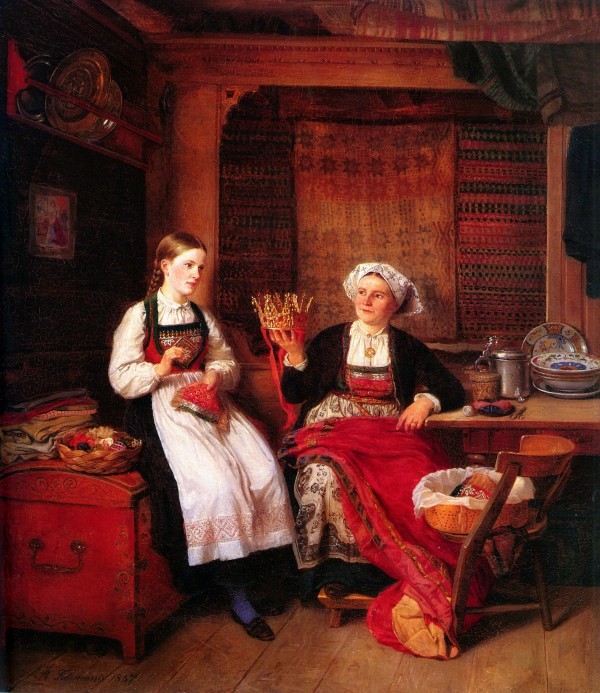 Admiring a crown Print